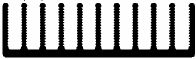 dissipatore in alluminio in sezione