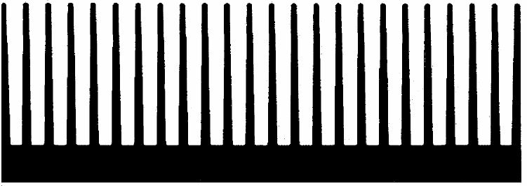 dissipatore in alluminio in sezione